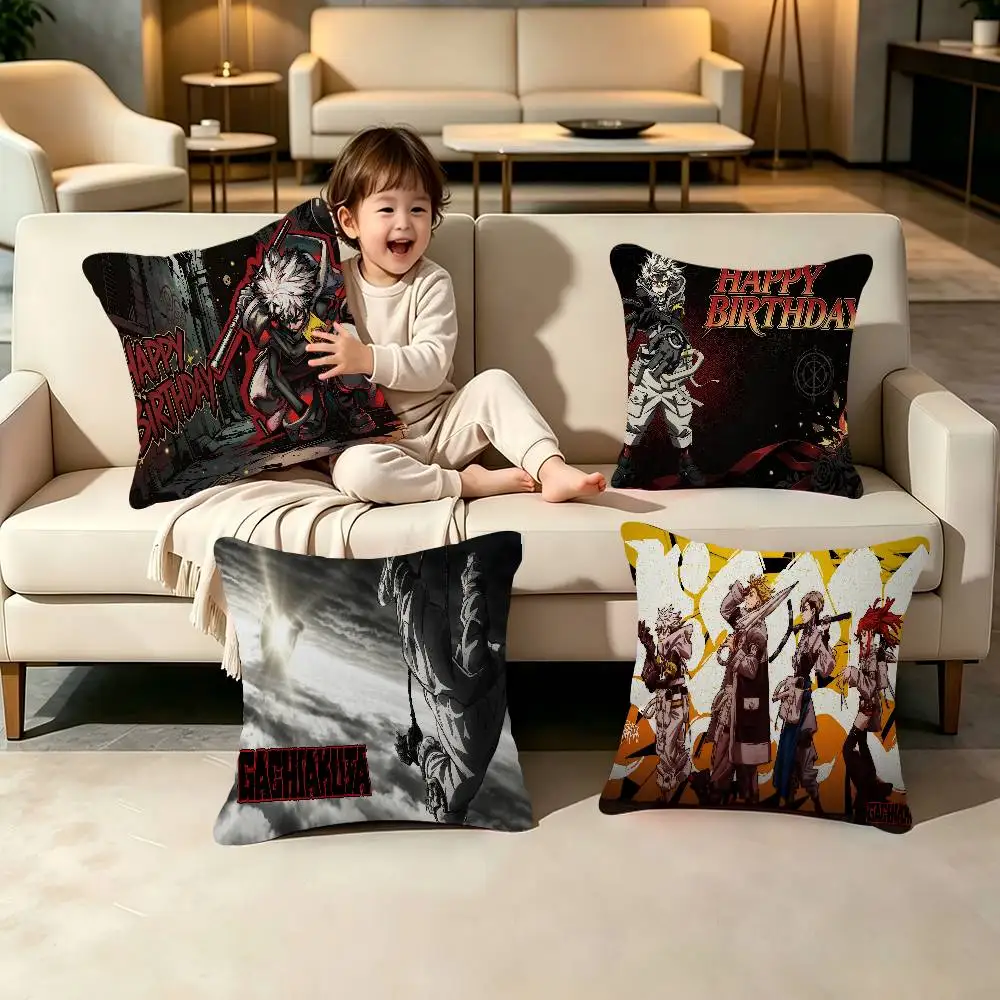 Cartoon Cool Manga Pillow Cover Soft Decorative Throw G-Gachiakuta Pillow Case Couch Home Decor for Living Room Sofa Party Gift