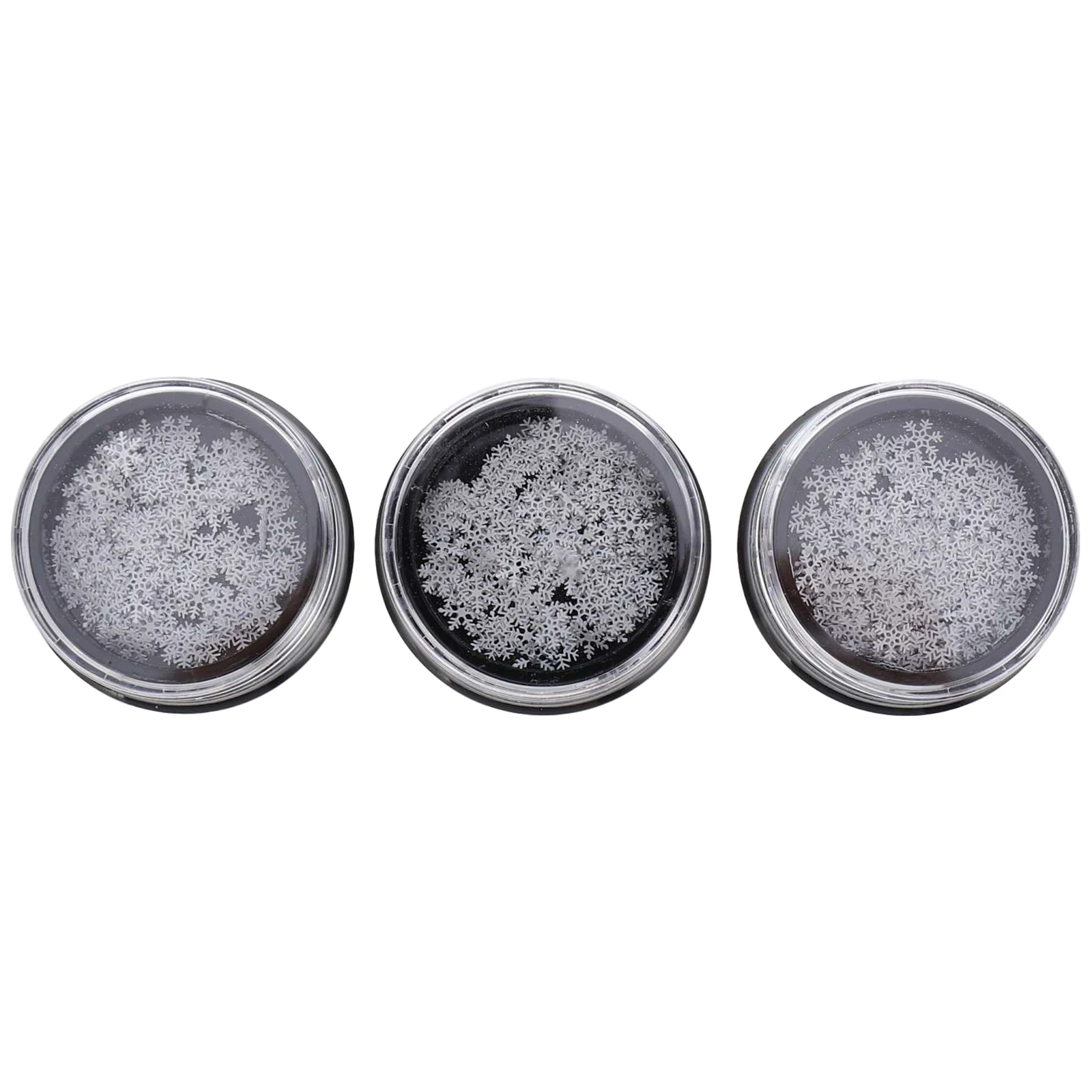 

Christmas Manicure Sequins 3 Boxes Winter Nail Stickers Metal Snowflake Decor Decals DIY Safe Durable Nail Supplies