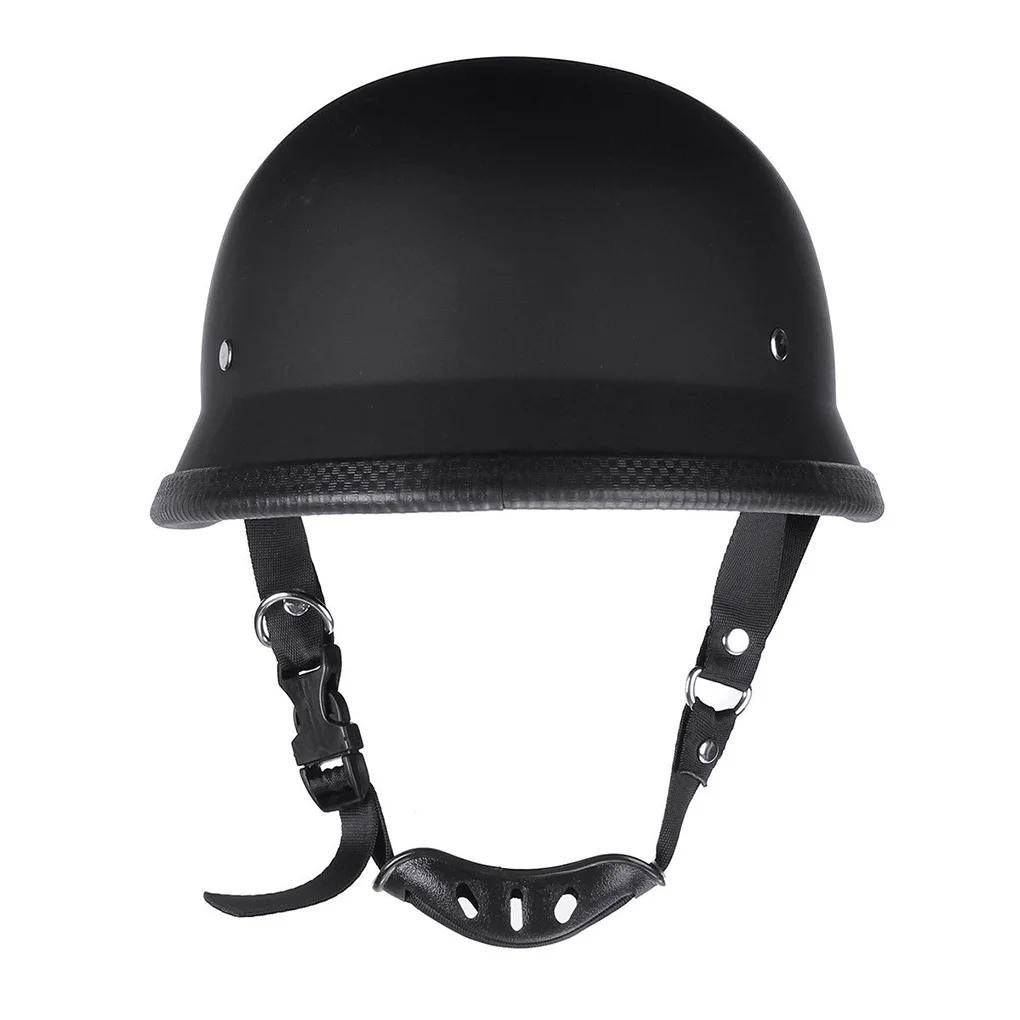 

Matte Black German Style Vintage Motorcycle Helmet Durable ABS Half Face Motorbike Bike Helmet