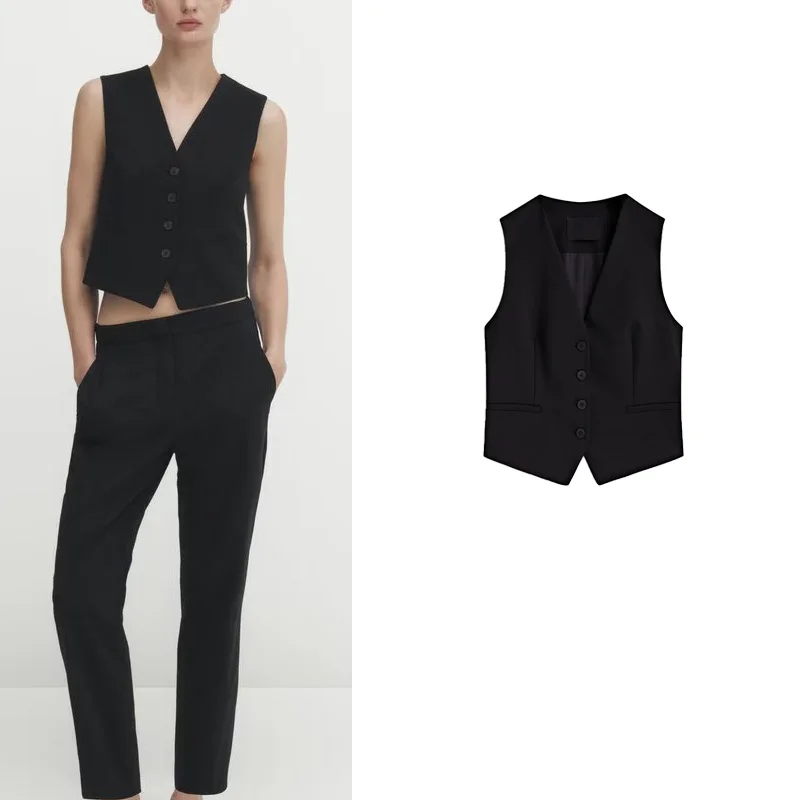 

Bla ort Suit Vest Women's Faion Autumn New Sle Commute OL Light Maturi Outerwear MD 602453 Polyester Fiber 00%