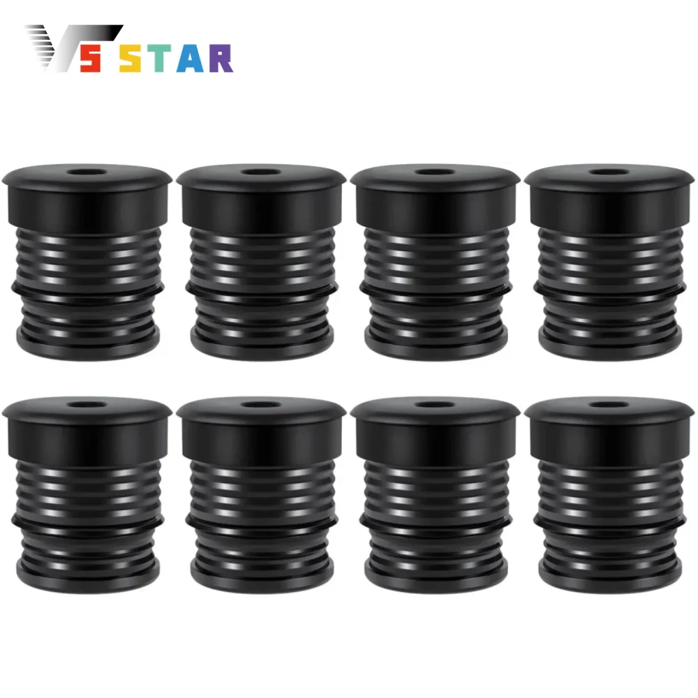 8pcs Silicone Body Mount Kit Black For 2008-2016 Ford F-250 F-350 Crew Cab 2WD and 4WD Super Duty XL XLT FX4 Lariat Platinum