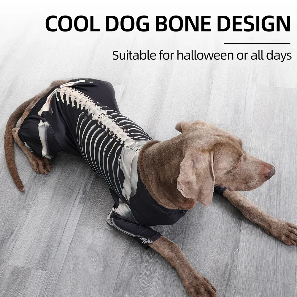 Halloween Dog Skeleton Costumes Cosplay Party Sweater Pet Clothes 6Leg Sweatshirt For Medium Large Dog French Bulldog Dress Up