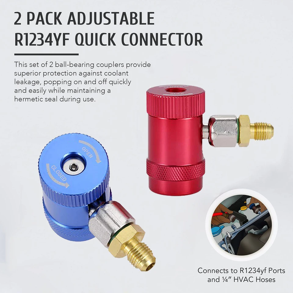 Adapter HD Schnellkupplung Klimaanlage Kältemittel R134a Bmw Ford Mercedes Volvo
