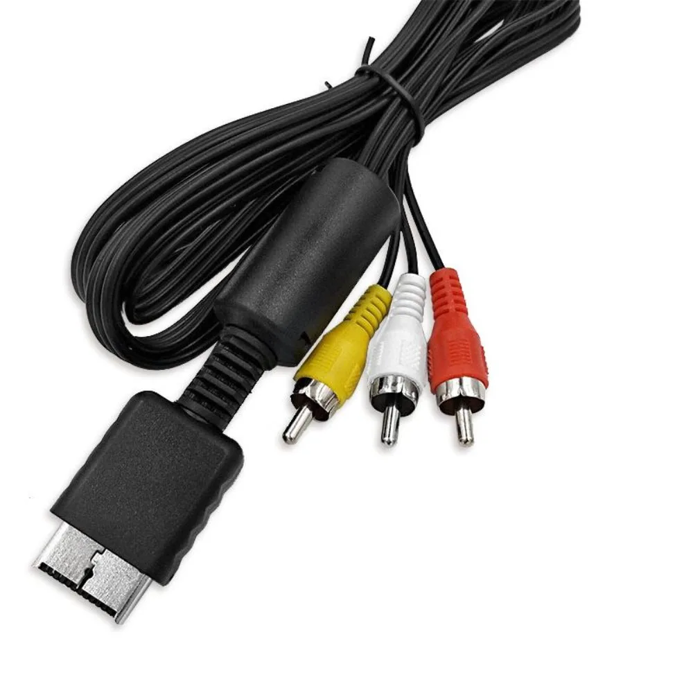 Useful for Playstation PS1 PS2 PS3 6FT Cable Cord Wire Audio Video AV Cable TV Lead Cable Cord RCA