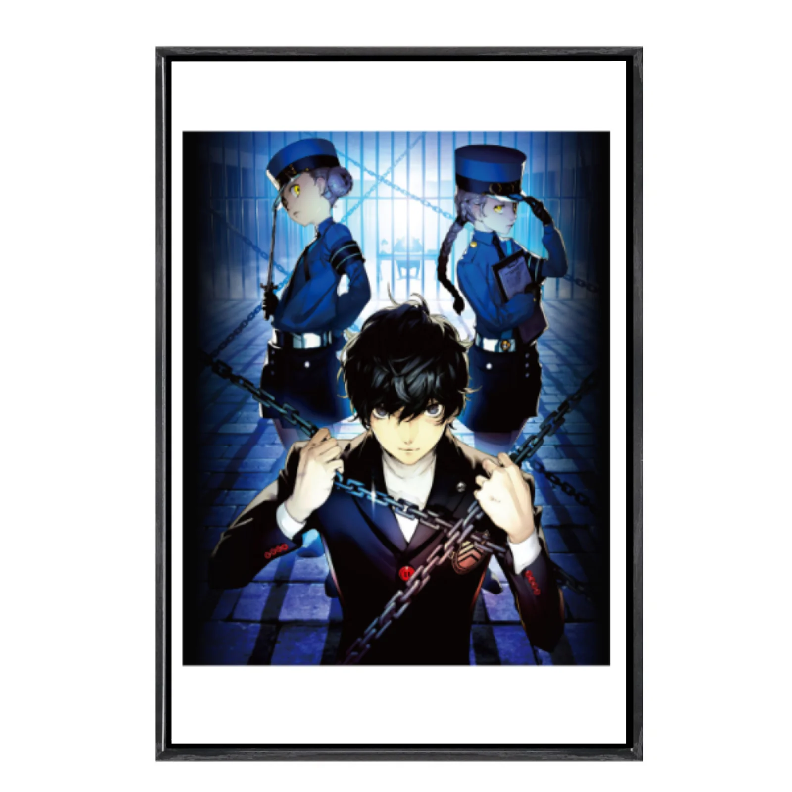 

Японский мультиразмерный холст с изображением манги, настенное искусство в двойной рамке, домашний декор Persona 5, для гостиной, спальни