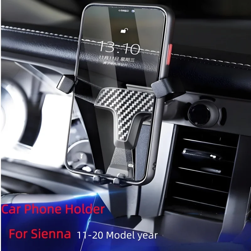 

Для Toyota Sienna 11-2024 автомобильные держатели для телефонов, консольный кронштейн для крепления вентиляционного отверстия, держатель для мобильного телефона, органайзер для мобильного телефона, аксессуары