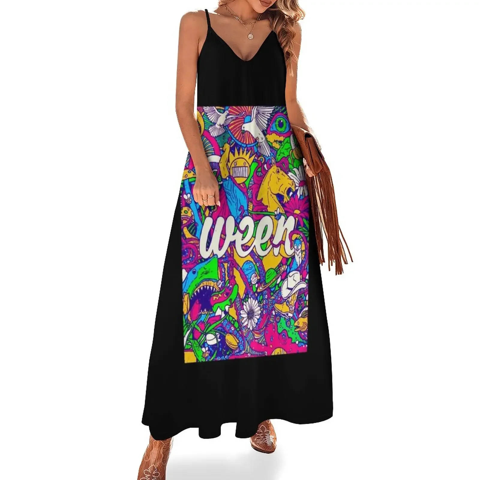 

Halloween With Ween Boog Art Gift Sleeveless Dress summer clothes for women birthday dress beach dresses