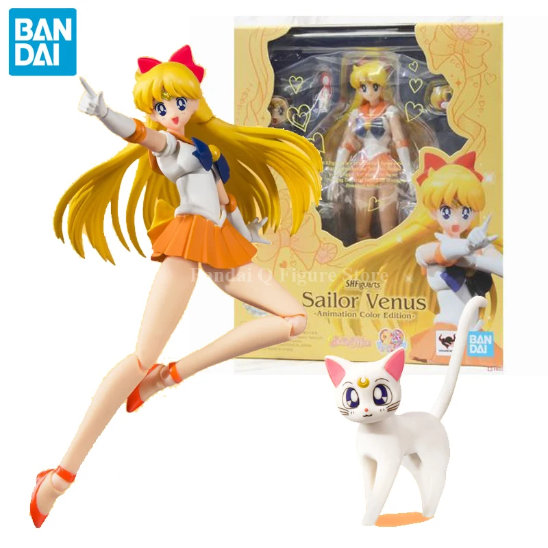 

Original Bandai Shf Sailor Moon Action Figure Minako Aino Pvc Anime Figurine Genuine Action Model Statue Dolls Toys For Kid Gift