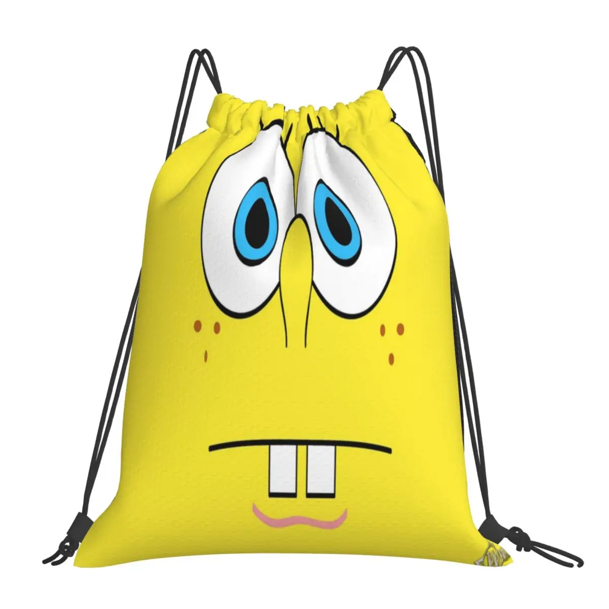 Custom Pattern Logo Drawstring Bag Sponge bob Travel Backpack Student Storage Bag School Bag ꦫ