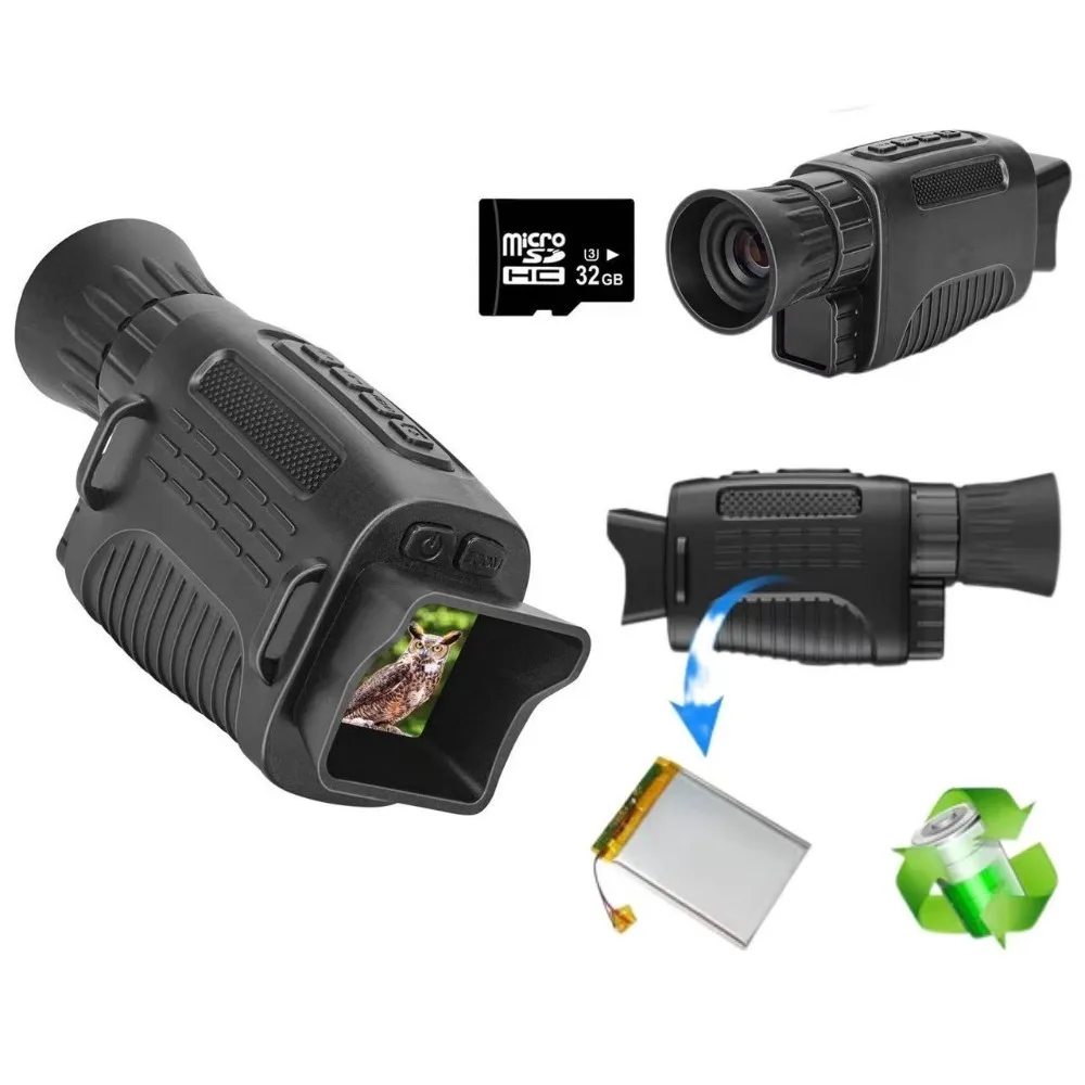 

Инфракрасный телескоп ночного видения высокой четкости 1080P с перезаряжаемой батареей, аксессуары для уличной охоты, камера ночного видения