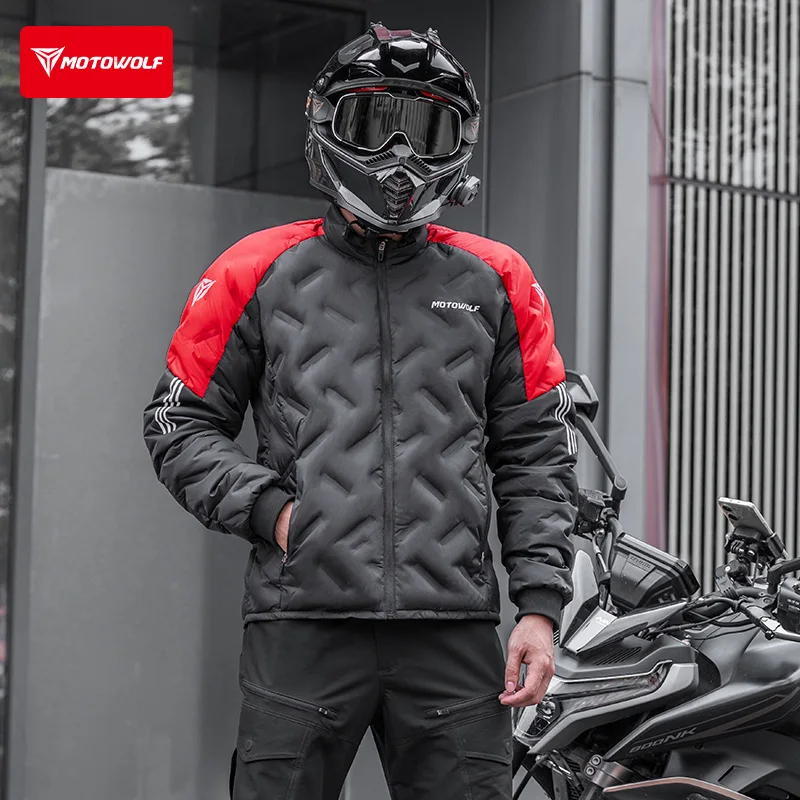 

Motorcycle Riding Down Jacket Motorcycle Racing Jacket Windproof Warm Thickened Velvet Autumn Winter Motorcycle Travel Equipment