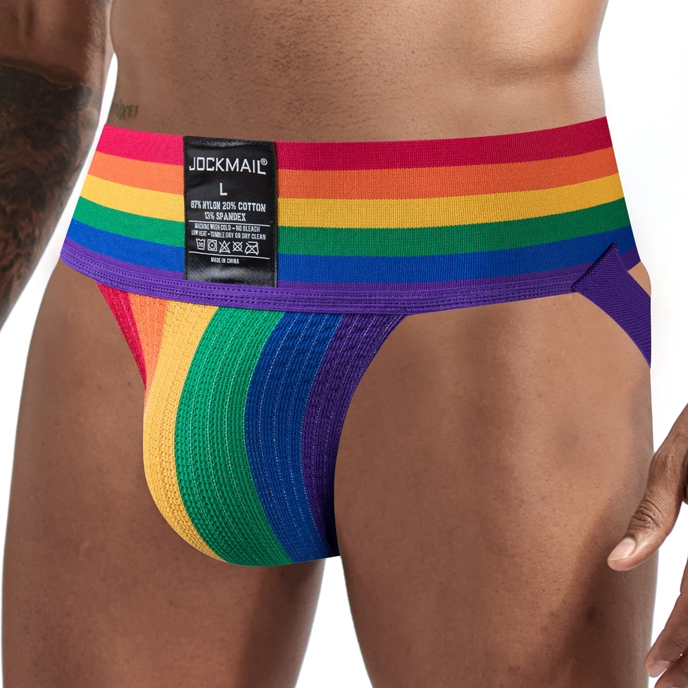 Body Bondage Men Sexy Harness Lingerie Belts Rainbow Pride Hollow Out Costume Men Jockstrap Mens Thongs G Strings Gay Underwear