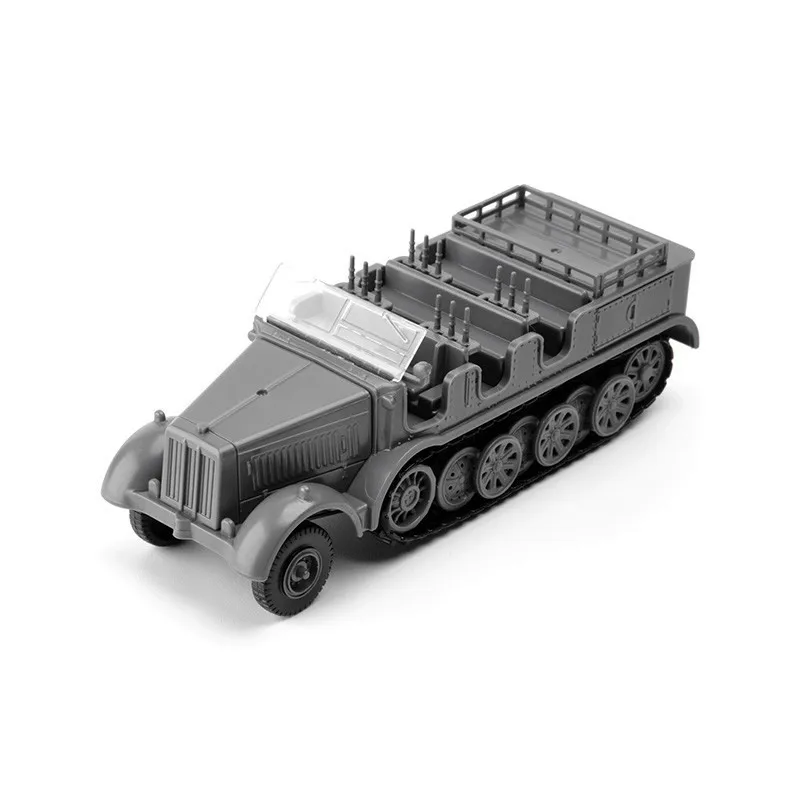 

4D 1/72 World War II SD.KFZ.7 Half-track Armoured Personnel Carrier Puzzle Model Plastic Military Assembly Toy Car