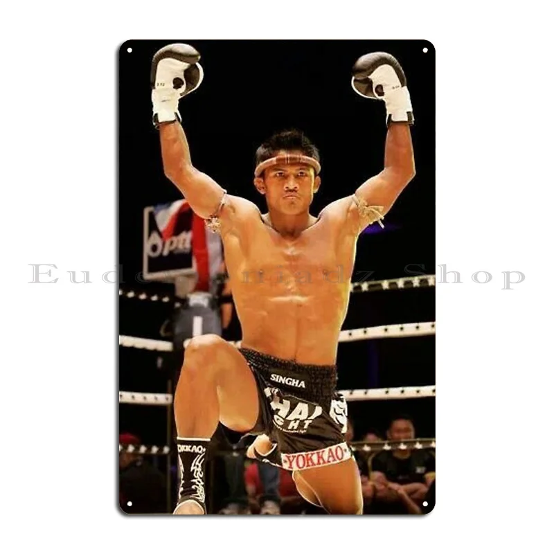 Buakaw Banchamek Metal Sign Vintage Muay Thai King Tin Posters Home Bar Customize Bar Thai Boxing Tin Sign Poster