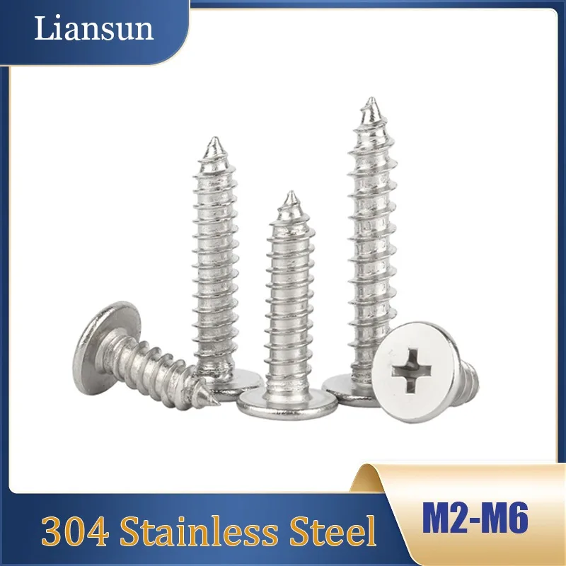 

Cross Phillips Low Flat Wafer Head Self Tapping Screw M2 M2.3 M2.6 M3 M3.5 M4 M5 M6 Stainless Steel Ultrathin Self Tapping Screw