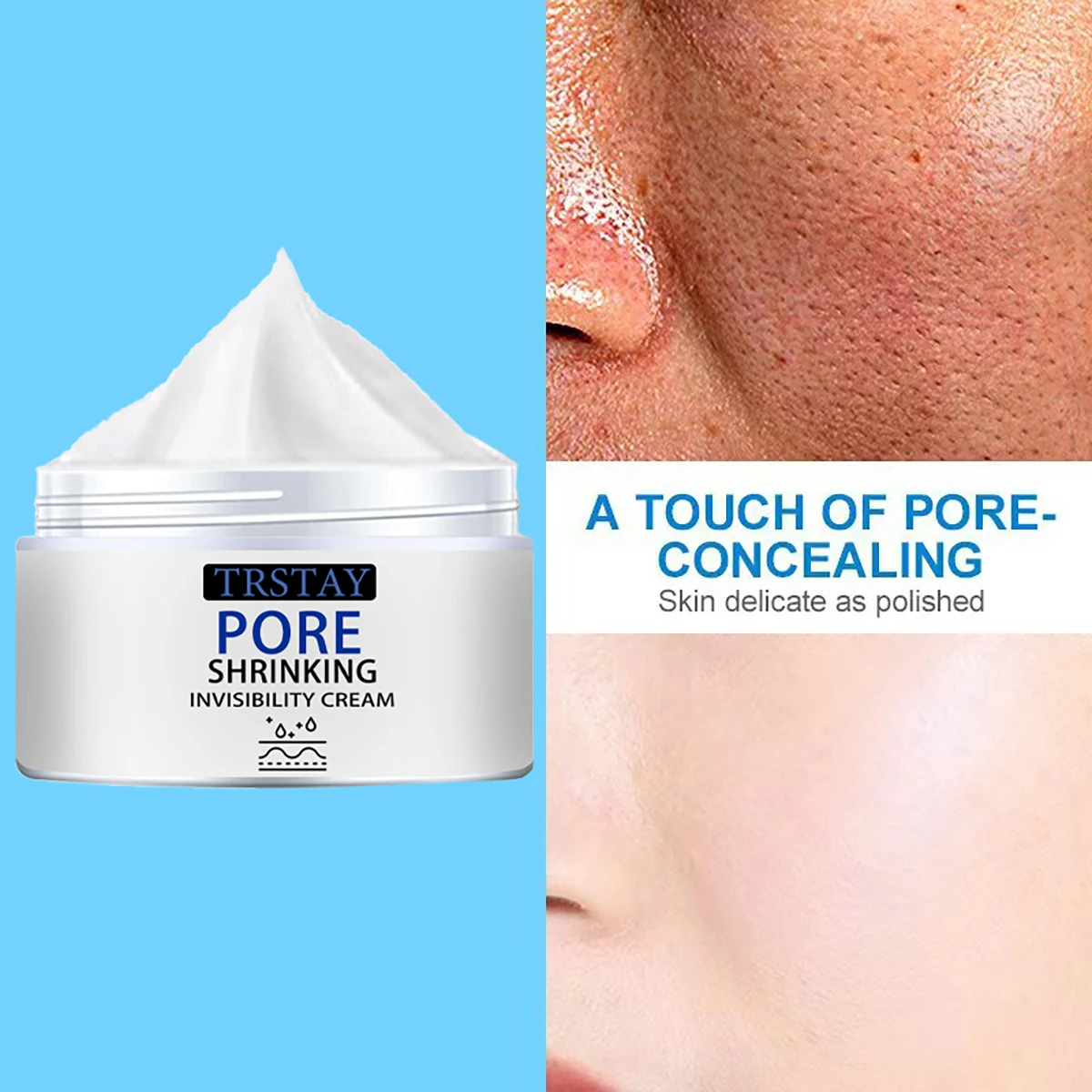 

Hide pores and reduce them Can be applied to smooth skin, hiding pores Increased invisibility of holes 90%