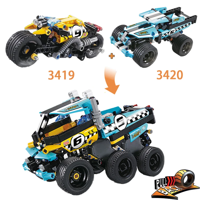 Bloques de construcción Technical Car Racer MOC para niños, juguete de ladrillos para armar camión, ideal para regalo de Navidad