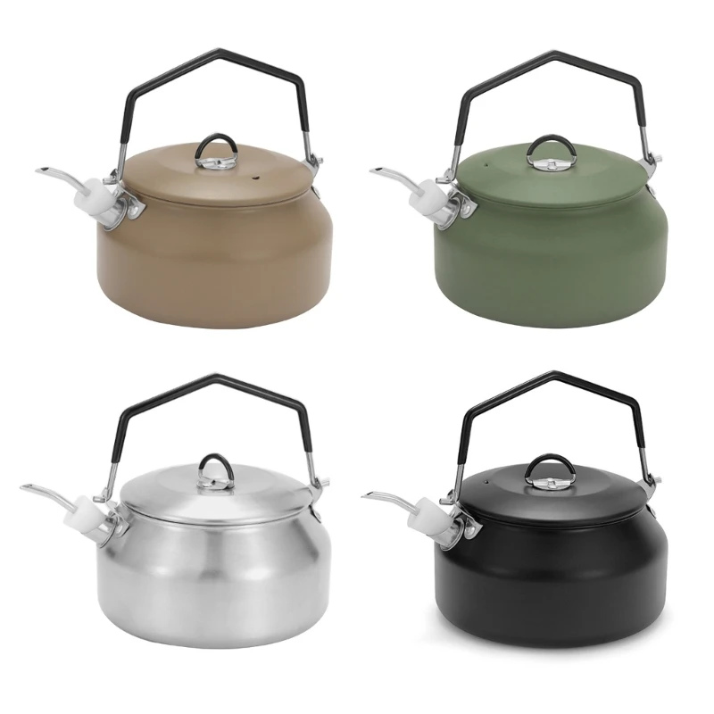 

Stainless Steel Outdoor Hiking Kettle Pot Lightweight Durable Camping Tea Kettle D5QD