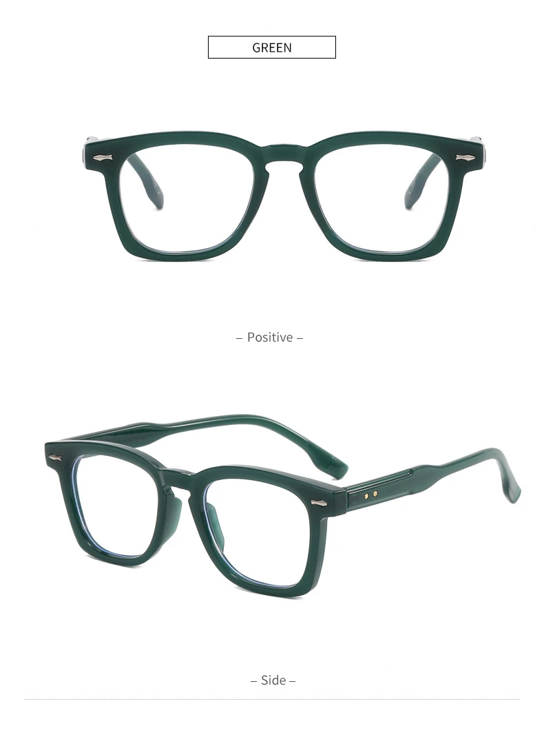 Mode Marke Design Retro Quadratischen Männlichen Exquisite Dekoration Brillen Rahmen Photochrome Anti Blau Licht Männer Lesebrille 0 ~ + 6 – Detail 15