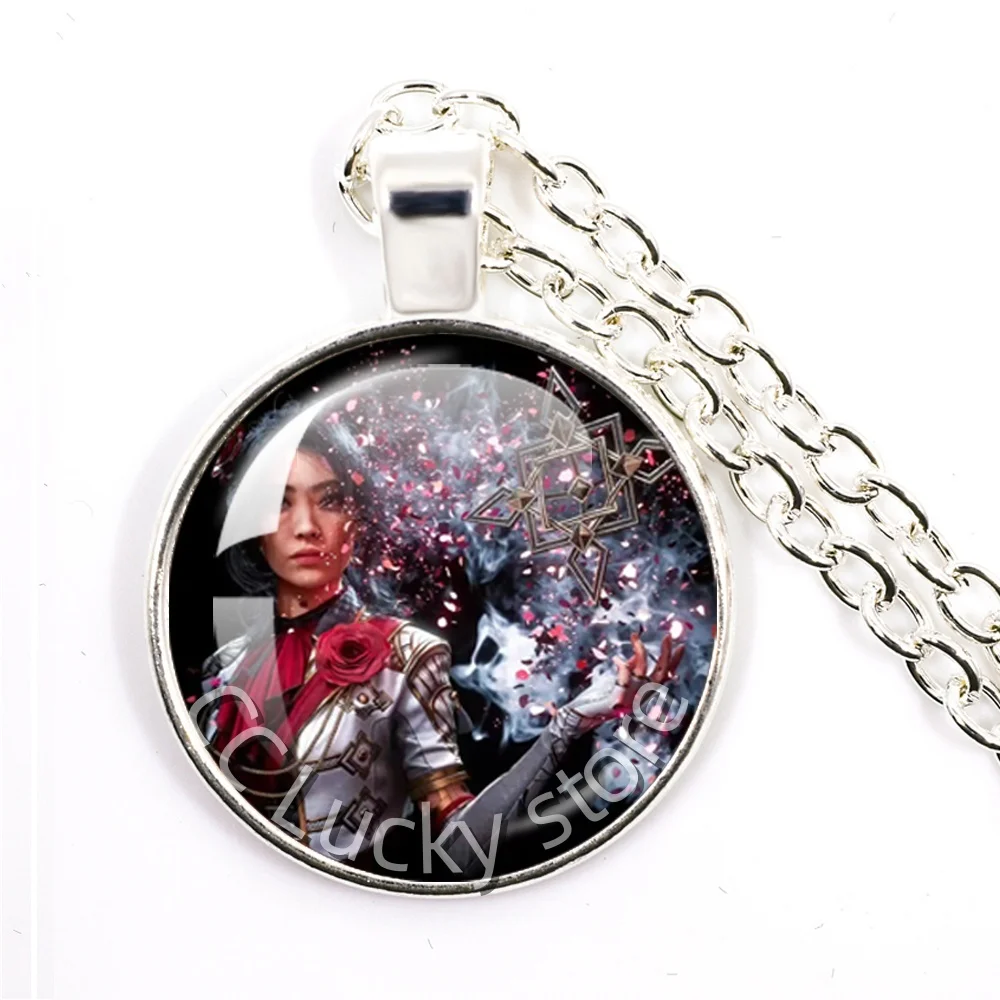 New Style Gamer Gustave Clair Obscur Expedition 33 Maelle x Gustave Fanart 25mm Round Necklace Pendant Gift for Game Fan JD012