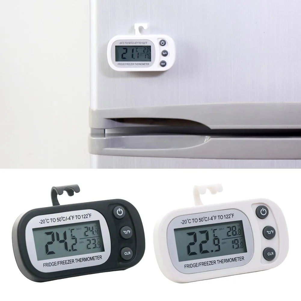 Thermometer Digital Waterproof LCD Thermometer for Fridge/Freezer Monitor Temperature Fluctuations Effortlessly