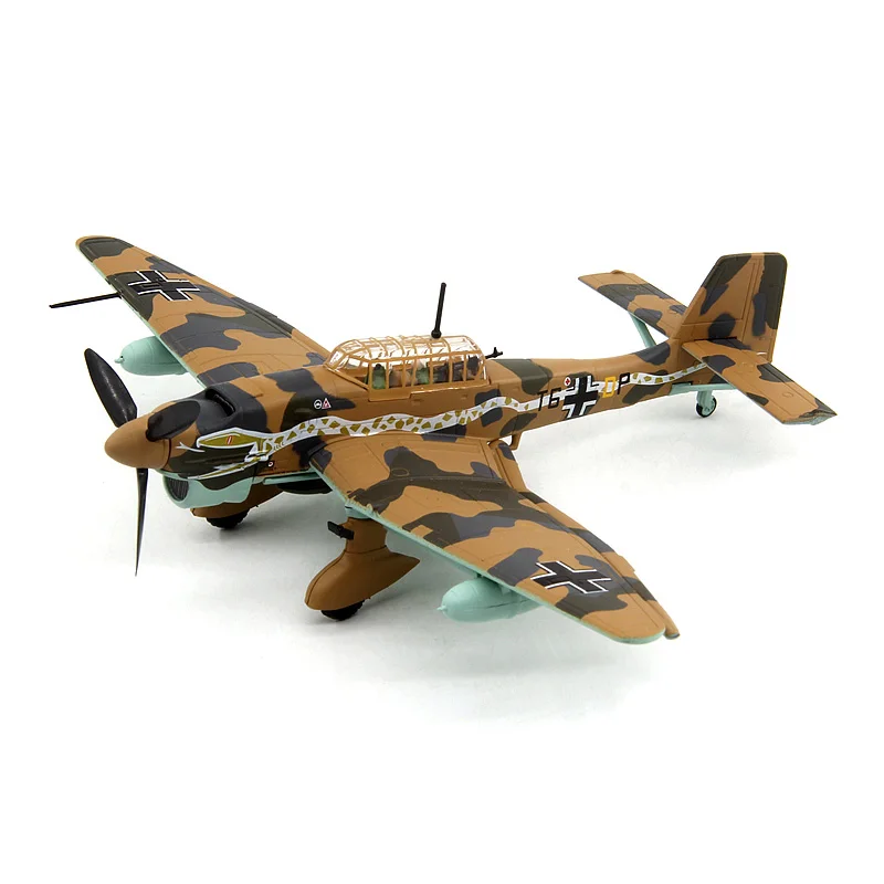 1:72 1/72 Scale German Junkers Stuka JU-87 JU87 Bomber Fighter Diecast Metal Plane Aircraft Model Children Toy