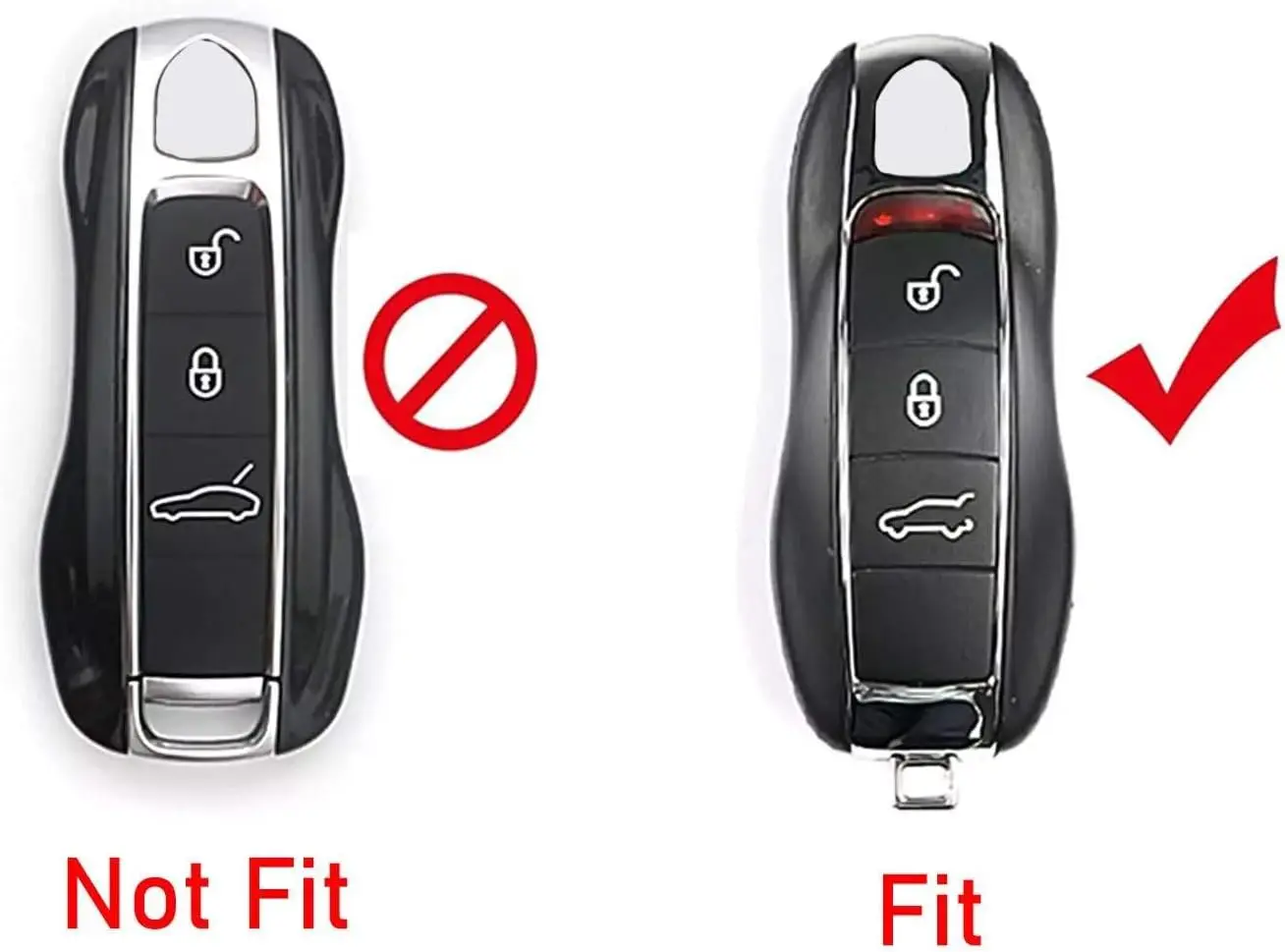 GLOSS GREEN Hard Plastic Keyless Remote Key Fob Shell Protection Case Cover For Porsche Cayenne Panamera Macan 911 Boxster