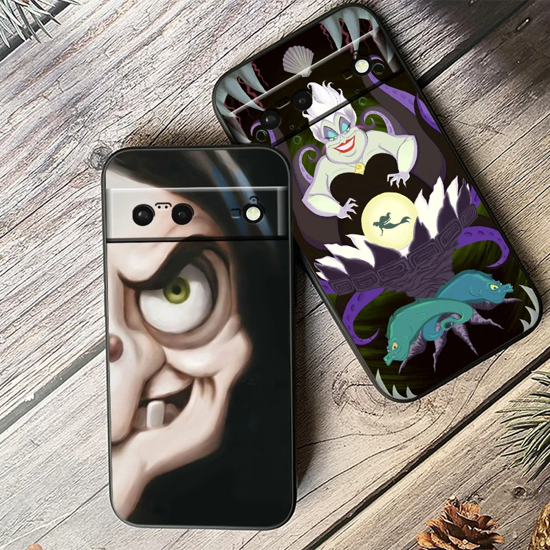 Maleficent Usula Disney For Google Pixel 9 8 7A 7 6A 6 5A 5 4 4A XL 5G Black Silicon Shockproof Shell Soft Phone Case