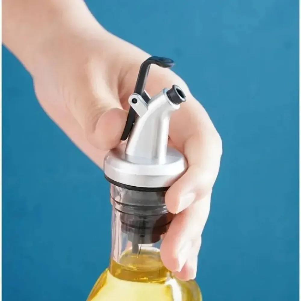 3pcs Silver Household Kitchen Seasoning Bottles Soy Sauce Vinegar Bottles Mouth Stoppers No Oil Leakage No Oil Hanging Tools image 4