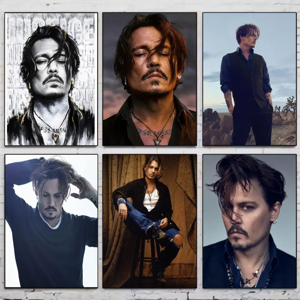 Star J-johnny Depp Poster Vintage Wall Art Aesthetic Room Decor Print Living Room Bedroom Home Decoration
