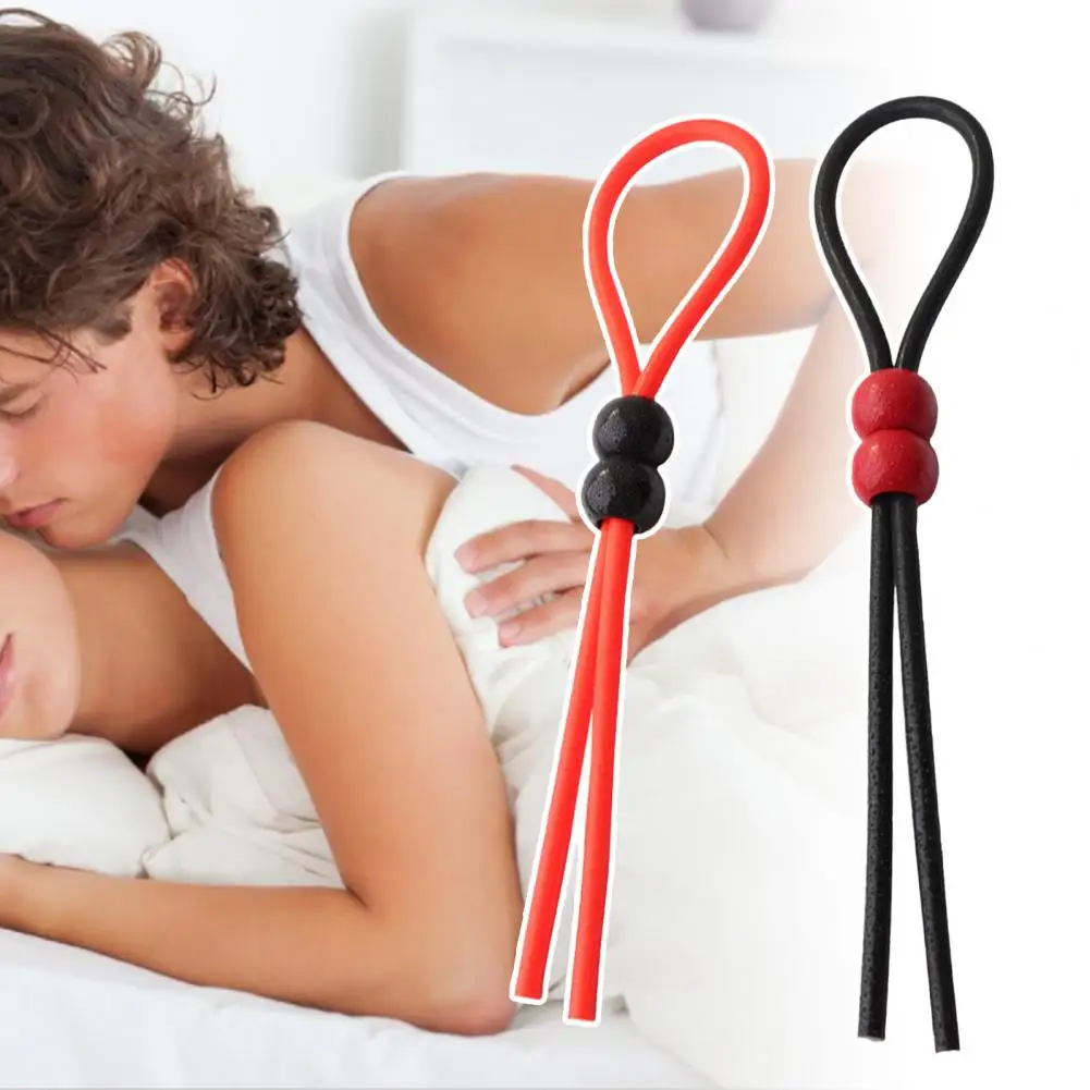 Penis Cord Universal Penis Delay Ring Novelty Silicone Penis Ring Delay Ejaculation Lock Ring Buckle Rope Cock Ring for Male