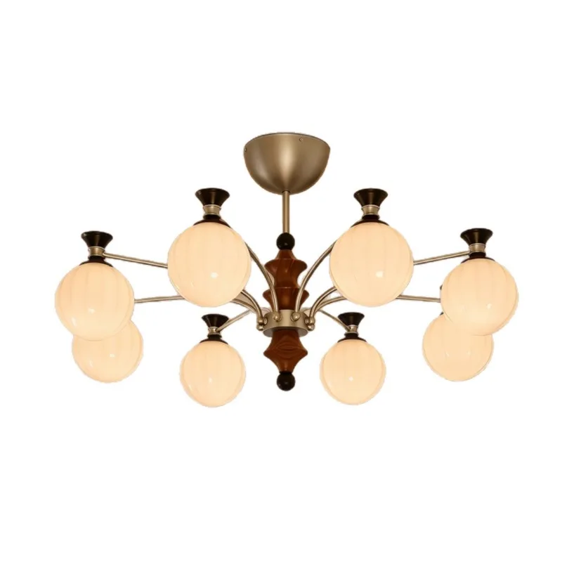 Fomex Fomex Medieval Style Living Room Chandelier 2026 New French Retro Solid Wood Super Bright Hall