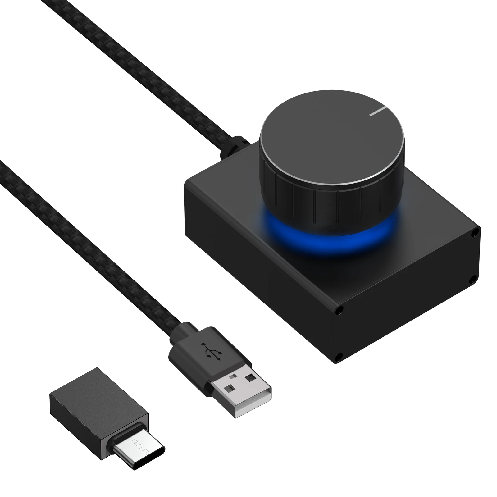 Geekria USB Volume Adjustment Knob with Rotate Volume Adjustment & One Key Mute Function Support Win 7/8/10, Vista, MAC, Android