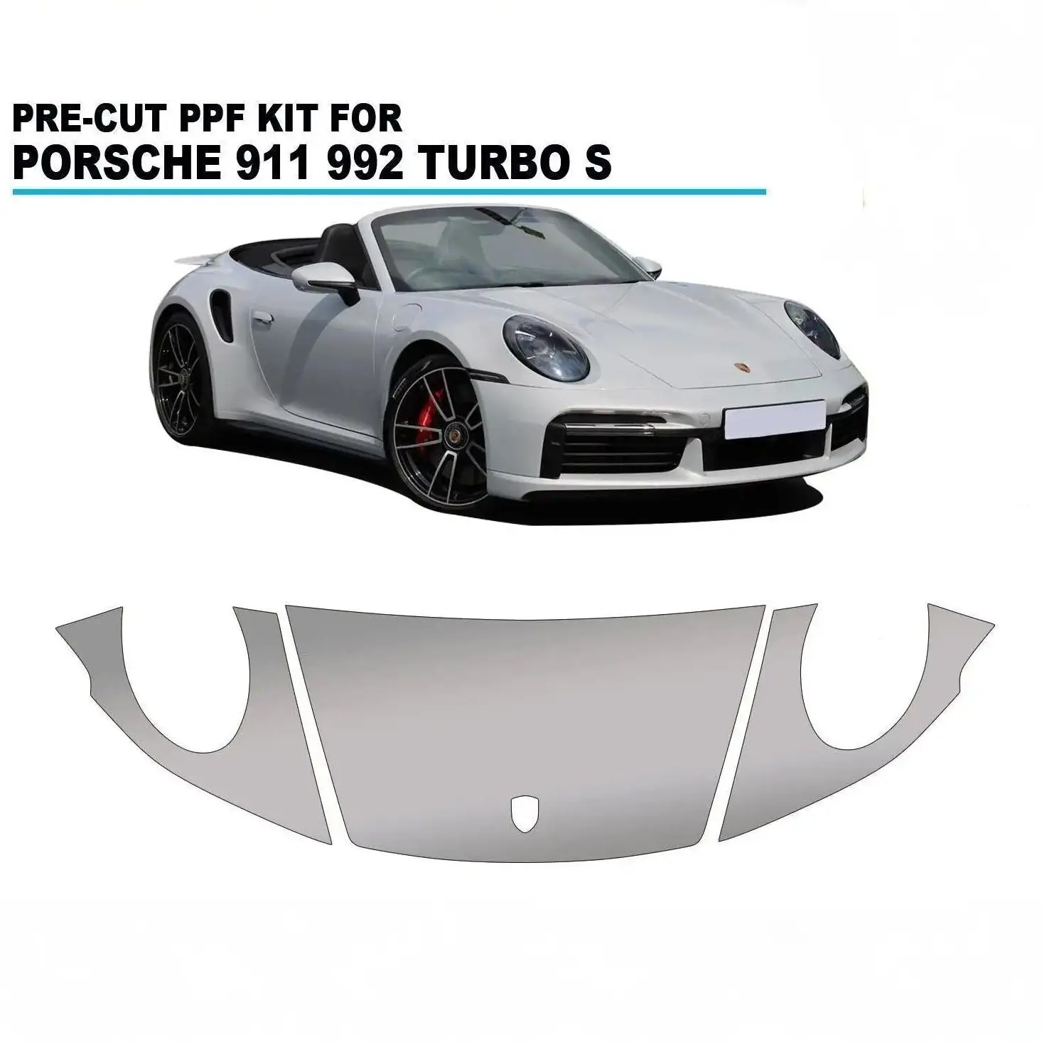 

8.5Mil TPU Paint Protection Film For Porsche 911 992 Turbo S 2020-UP Pre-cut PPF Kit Clear Bra Car Body Anti-Scratch Resistant