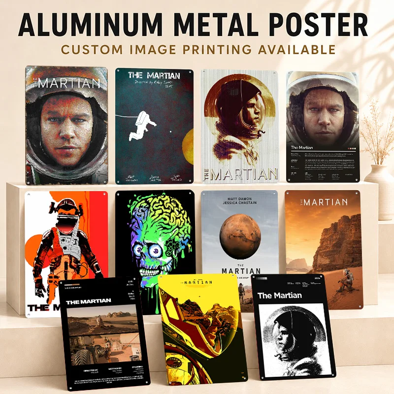 The Martian Printed Posters Customized Metal Sign Deep Universe Graphic Wall Art For Living Room Library And Cosmic Enthusiasts