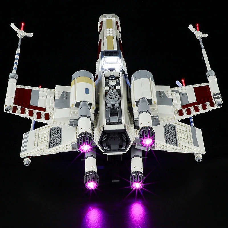 Kit de luz LED para DIY, X-Wing Starfighter, apenas luz LED sem modelo de blocos, 75355