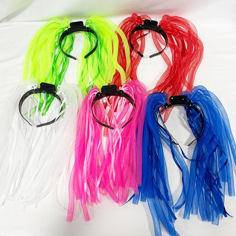 Cosplay Luminous Hose Hair Headband Costume Accessories Big Hair Decorative Headgear For Boys Girls