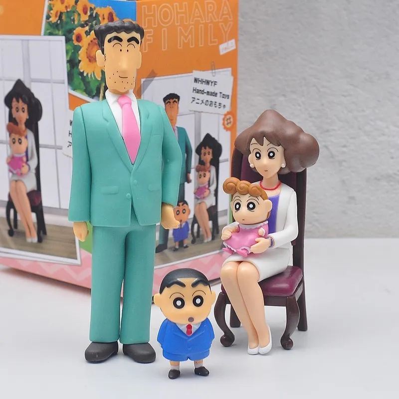 

Crayon Shin-chan Whole Family 4-21cm Pvc Anime Figurine Nohara Shinosuke Hiroshi Misae Pvc Action Figure Collectible Model Toys