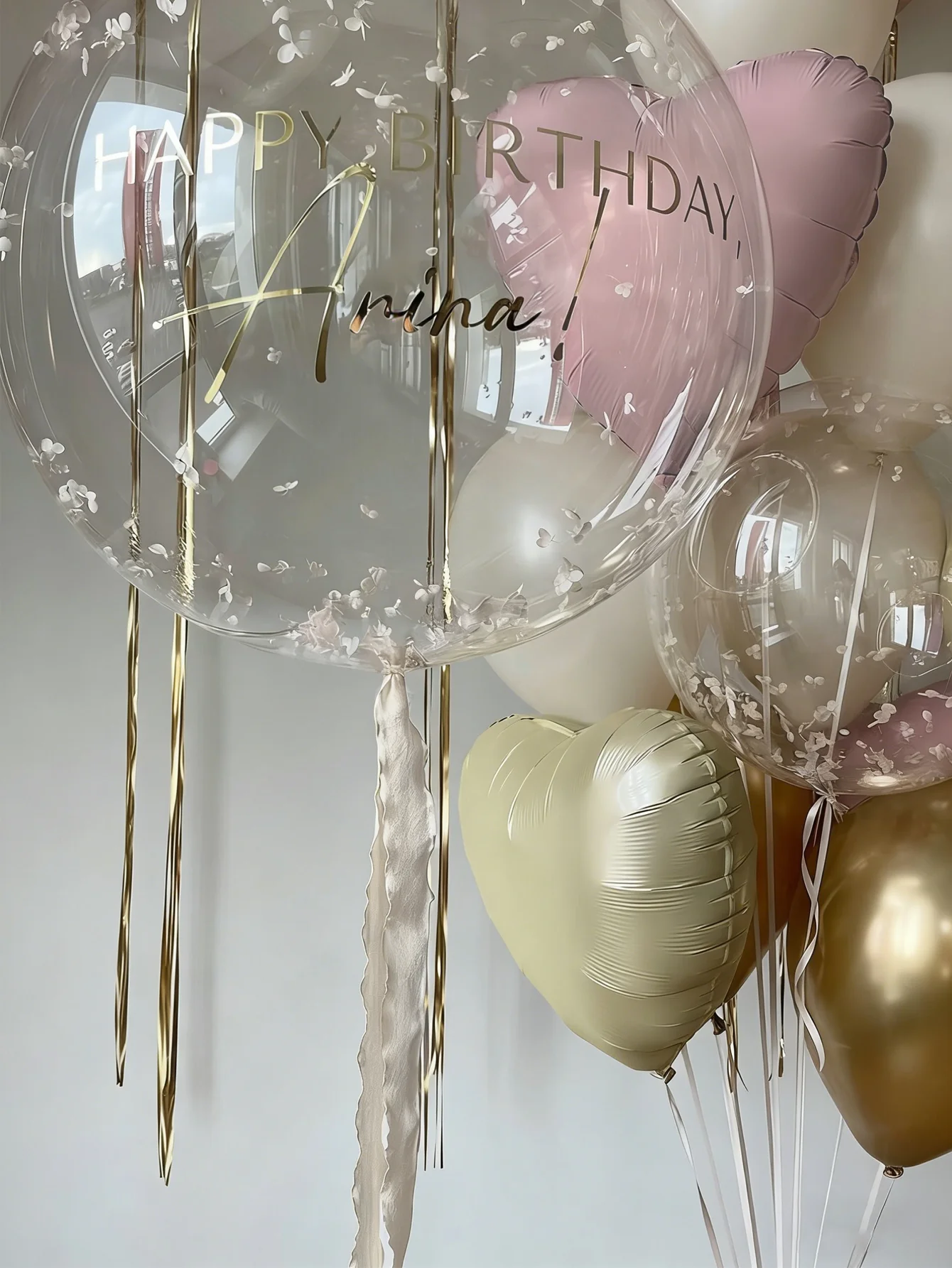 Rosa Herz-Ballon-Set Transparente Bobo-Ballons für Hochzeitssaison Muttertag Heiratsantrag Geburtstag Dekoration – Detail 7