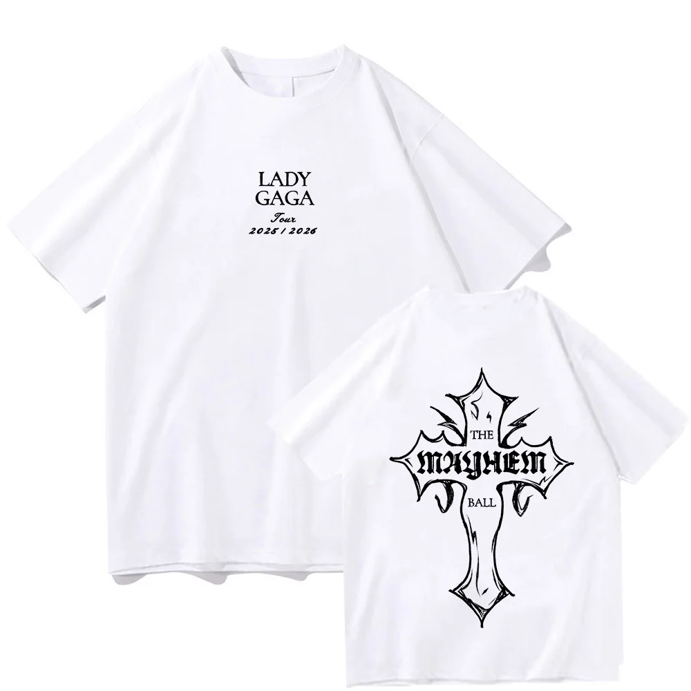 Lady Gaga MAYHEM Cross Cutoff T-shirt Trendy Graphic T Shirts for
