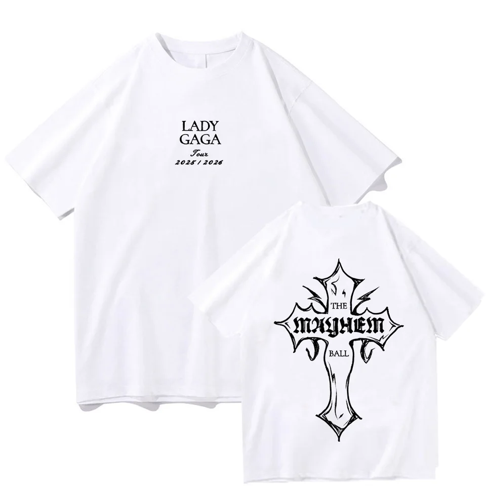 Lady Gaga MAYHEM Cross Cutoff T-shirt Trendy Graphic T Shirts for