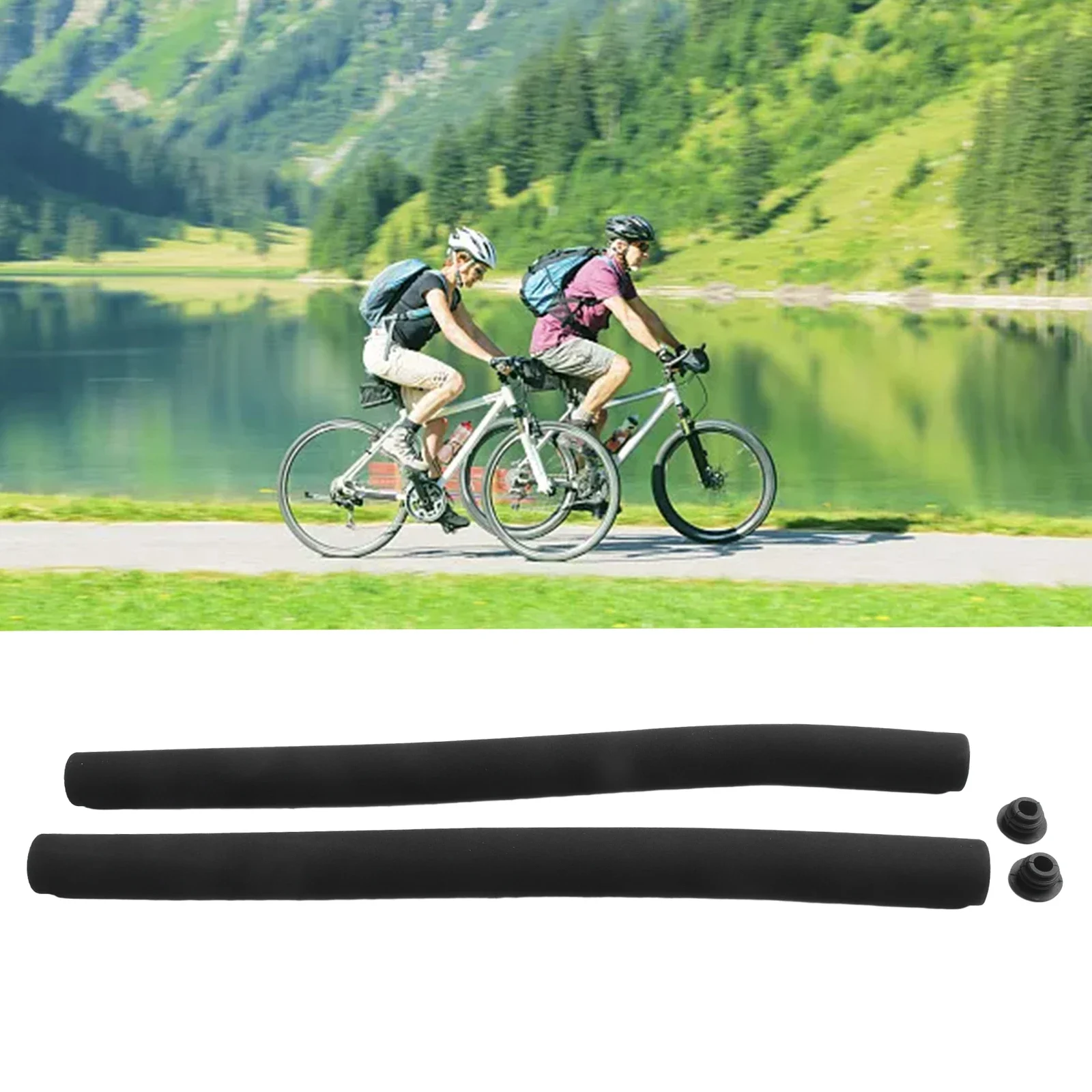 2x Foam Bicycle  Bike Butterfly Handle Lawn Mower  Handlebar Grips Cover Sponge Shock  Absorption Replace Grips Cover Accessorie