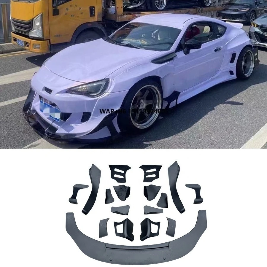 

For GT86 Brz 2013+ Rocket Bunny V 3.5 Style Front Bumper Lip Spoiler Side Splitter Canards Front Air Intakes Vent Bodykit