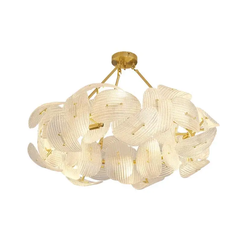 

French modern light luxury simple chandelier living room large ceiling lamp