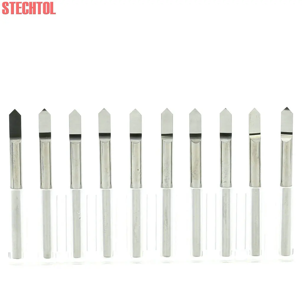 3.175 มม.V-Shape ทังสเตนคาร์ไบด์แกะสลักเครื่องมือ CNC Router เครื่องตัดโลหะ End Mills แกะสลักบิตสําหรับอลูมิเนียมทองแดงไม้เนื้อแข็ง