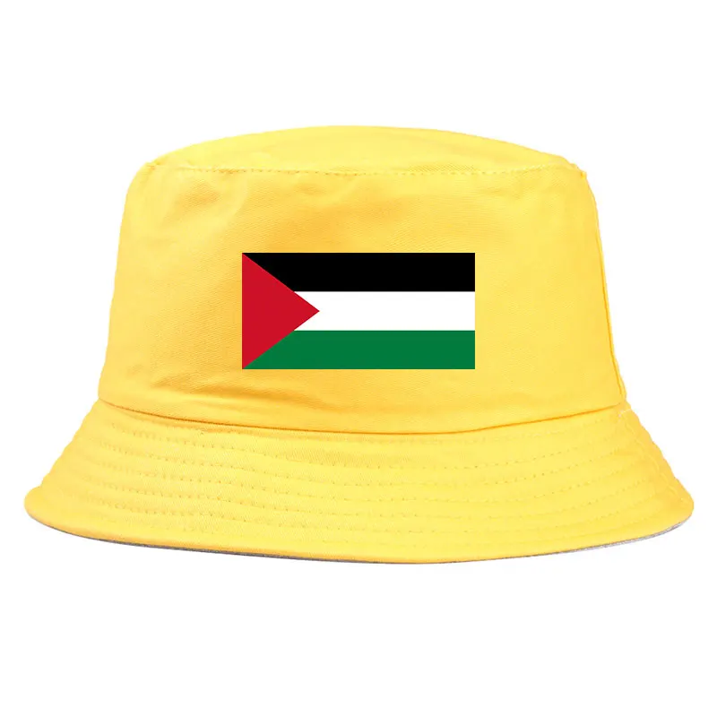 Unisex Palestine Flag Bucket Hat Woman Man Outdoor Sports Reversible Fisherman Cap Adult Sun Visor Panama Hat 7 Colors Bobs