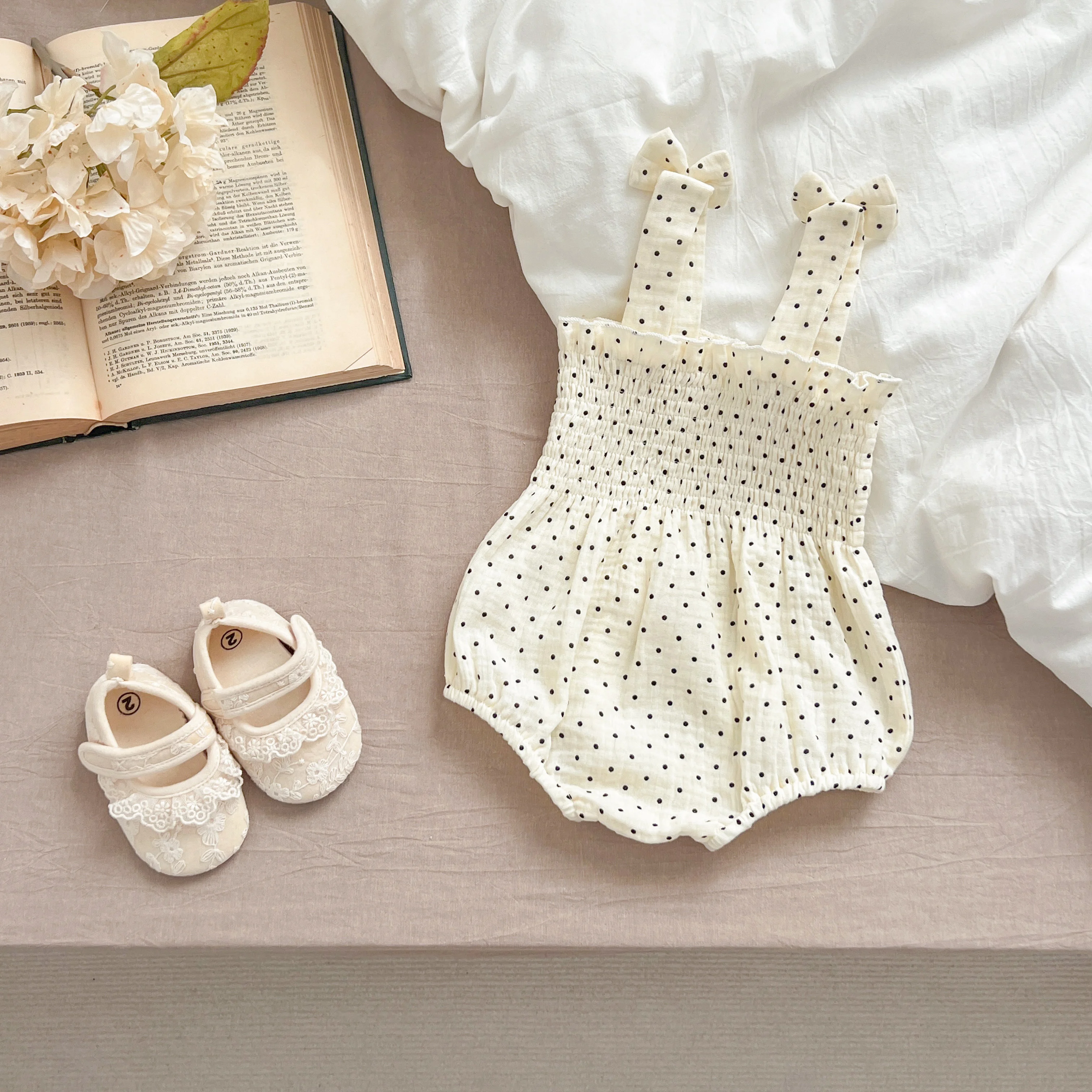 Sommer Outfit Kinder Baby Kleidung Baumwolle Ärmellose Strampler Neugeborene Mädchen Kleidung Kleinkinder Blume Bogen Kinder einteiliges Bodys – Detail 17