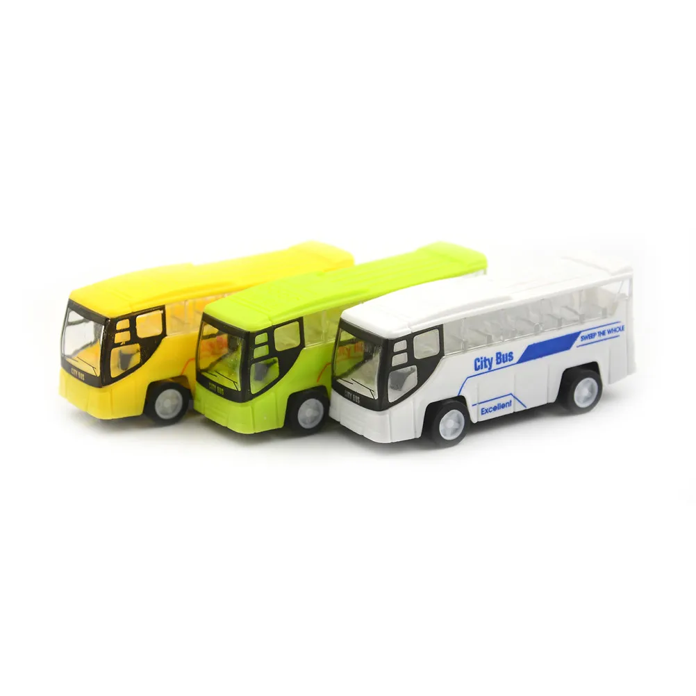 New Scale School Bus Miniature Car Model Educational Toys for Children Plastic Toy Vehicles Model For Kids Gifts