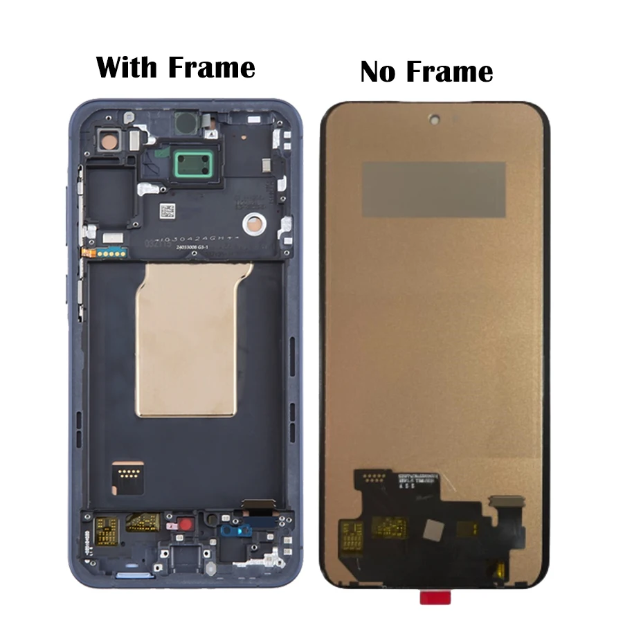 100% Test For Samsung Galaxy A55 5G Display SM-A556B SM-A556V LCD Screen With Touch Screen Digitizer Full Assembly with Frame