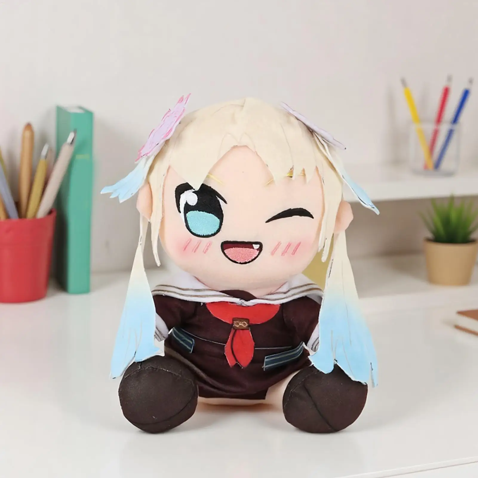 Para Osawa Ruruno muñeco de peluche Anime muñeco de peluche lindo almohada portátil de dibujos animados elegante muñeco de peluche suave para estante hogar escritorio de cumpleaños